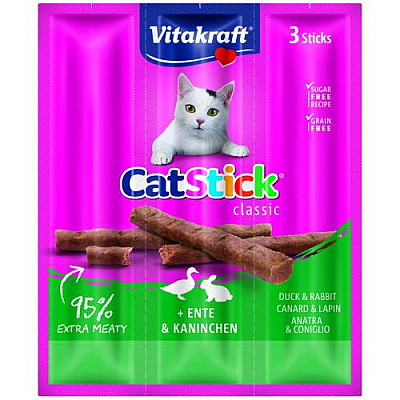 Ласощі для котів Vitakraft м'ясні палички 3 шт*6г