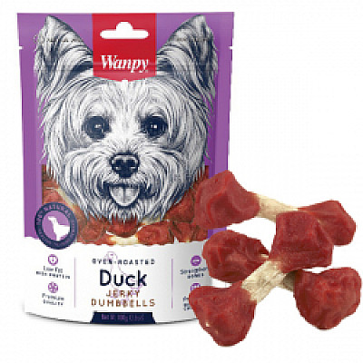 Wanpy Duck Jerky Dumbbells ВАНПІ КІСТКА-ГАНТЕЛЬ З В`ЯЛЕНОЮ КАЧКОЮ ласощі для собак