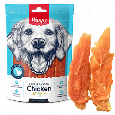 Wanpy Chicken Jerky ВАНПІ КУРЯЧЕ ФІЛЕ В`ЯЛЕНЕ ласощі для собак