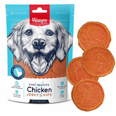 Wanpy Chicken Jerky Chips ВАНПІ ЧІПСИ КУРЯЧІ В`ЯЛЕНІ ласощі для собак
