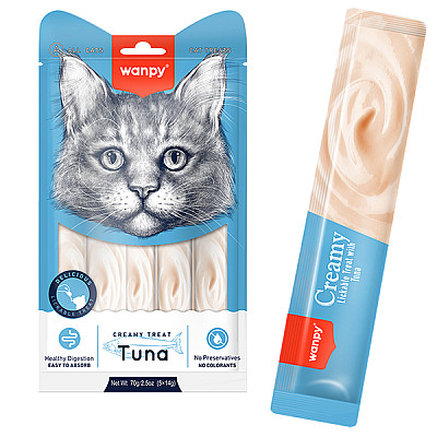 Жидкое лакомство для кошек Wanpy Creamy Lickable Treats тунец