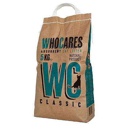 WC ВИСИ КЛАССИК (WhoCares Classic) впитывающий наполнитель в кошачий туалет, без запаха