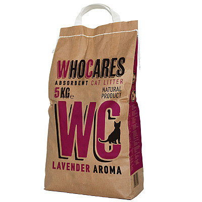 WC ВИСИ ЛАВАНДА (WhoCares Lavander) впитывающий наполнитель в кошачий туалет с запахом лаванды