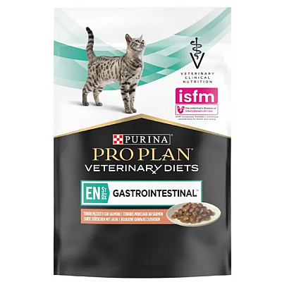 Purina Veterinary Diets EN Gastrointestinal (пауч) Лікувальні консерви для кішок при розладах травлення з лососем