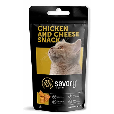 Savory (Сейворi) Snack Chicken & Cheese Ласощі для кішок з куркою та сиром