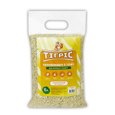 Наполнитель Тигрис из тофу для кошачьего туалета, гипоаллергенный