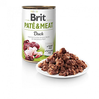 Brit Pate and Meat вологий корм із качкою для собак, 400 г