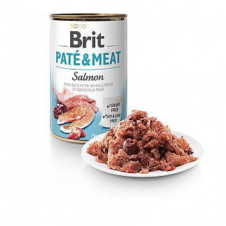 Brit Pate and Meat вологий корм із лососем, 400 г