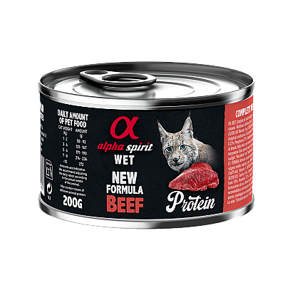 Влажный корм для котов Alpha Spirit Beef for Adult Cats  с говядиной
