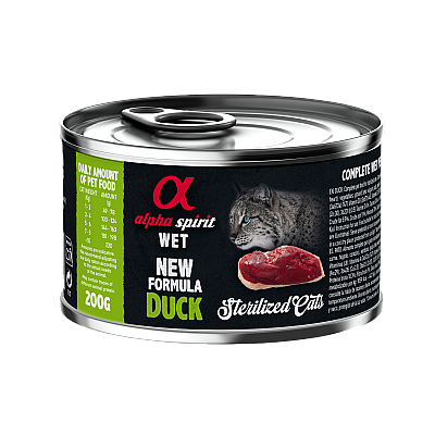 Влажный корм для котов Alpha Spirit Duck Sterilized Cat с уткой
