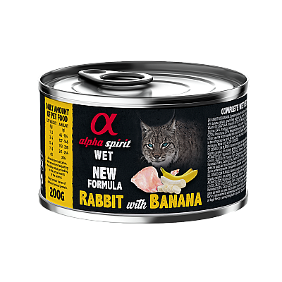 Влажный корм для котов Alpha Spirit Rabbit With Banana, кролик с бананом