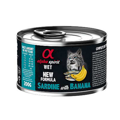 Влажный корм для котов Alpha Spirit Sardine with Banana, сардина с бананом