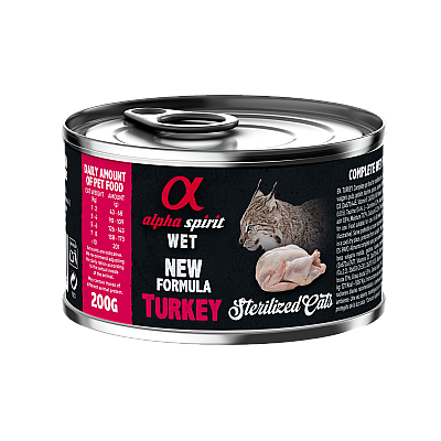 Влажный корм для котов Alpha Spirit Turkey Sterilized Cat с индейкой