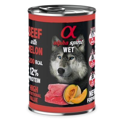 Вологий корм для собак Alpha Spirit Beef with Melon яловичина з динею
