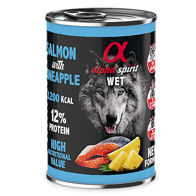 Вологий корм для собак Alpha Spirit Salmon with Pineapple лосось з ананасом