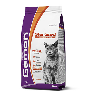 Сухой корм для стерилизованных котов GEMON Cat Sterilized с индейкой 