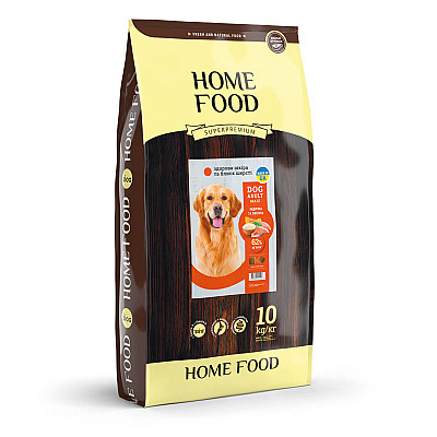 Сухий корм для собак великих порід  Home Food (Хоум Фуд) DOG ADULT MAXI Здорова шкіра та блиск шерсті «Індичка та Лосось»