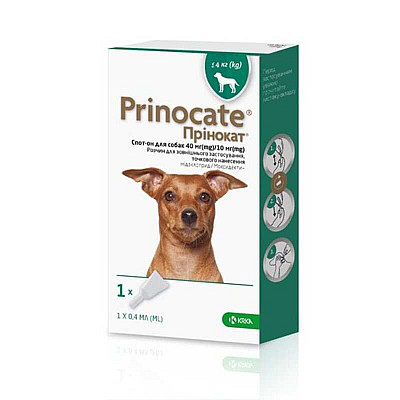 Краплі Prinocate від бліх і кліщів для собак 1 піпетка