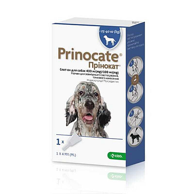 Краплі Prinocate від бліх і кліщів для собак 1 піпетка