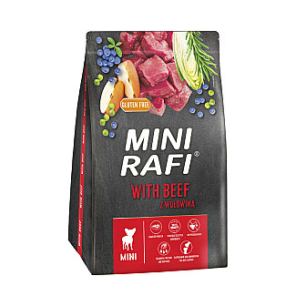 Сухой корм для собак маленьких пород Dolina Noteci RAFI mini с говядиной, 3 кг