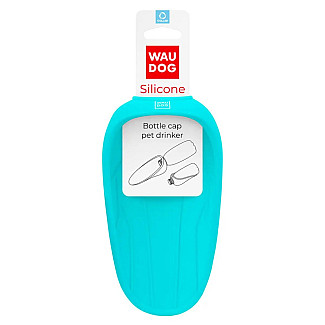 Поилка-насадка на бутылку WAUDOG Silicone 165 х 90 мм, голубой