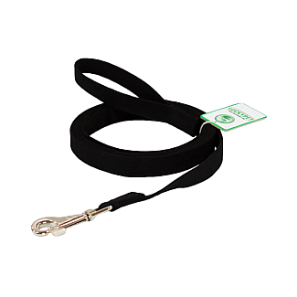 Повідець брезентовий Lucky Pet шитий чорний, 2.5 см/ 300 см