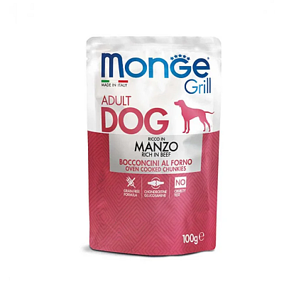 Вологий корм для собак Monge Dog GRILL з яловичиною  