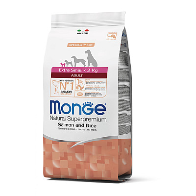 Monge (Монж) Extra Small Adult - Сухий корм з лососем і рисом для дорослих собак дрібних порід
