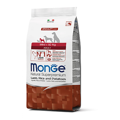 Monge (Монж) DOG Mini Adult - Сухий корм з ягням, рисом і картоплею для дорослих собак дрібних порід