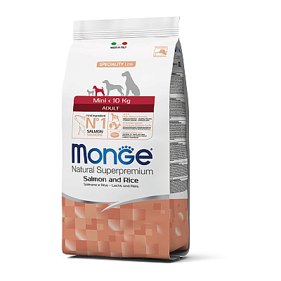 Monge (Монж) Monoprotein Mini Adult Salmon with Rice - Сухий монопротеїновий корм із лососем та рисом для дорослих собак маленьких порід