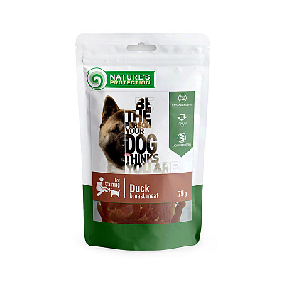 Ласощі для собак, снеки з качки, Nature's Protection snack for dogs duck breast meat з качкою
