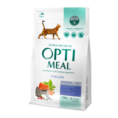 Сухой корм для стерилизованных кошек Optimeal с лососем