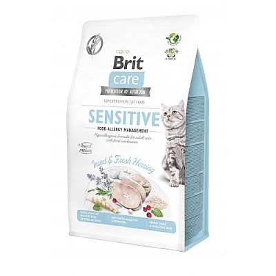 Сухой корм для кошек с пищевой непереносимостью brit Care Cat GF Insect, с насекомыми и рыбой