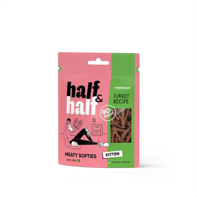 Лакомства для котят Half&Half в форме мясных палочек 50 г