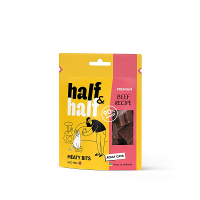Лакомства для кошек Half&Half в форме мясных палочек 50 г