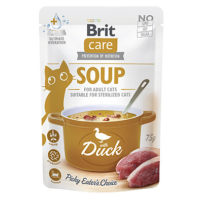 Корм вологий Суп для котів Brit Care Soup with Duck  75 г