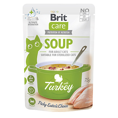Корм влажный Суп для кошек Brit Care Soup with Turkey 75 г