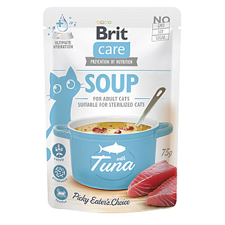 Корм вологий Суп для котів Brit Care Soup with Tuna 75 г, з тунцем