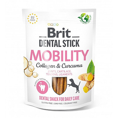 Ласощі для собак Brit Dental Stick Mobility для мобільності суглобів, колаген та куркума, 7 шт