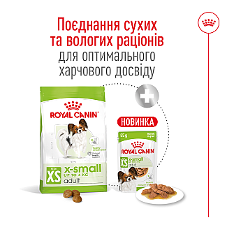 Сухий корм для собак Royal Canin X-Small Adult для мініатюрних порід, 1.5 кг