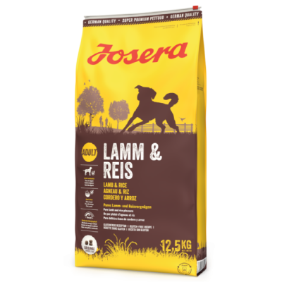 Повноцінний гіпоалергенний сухий корм для дорослих собак Josera Lamb & Rice з ягням і рисом