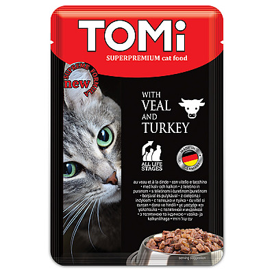 Влажный корм для котов TOMi Superpremium Veal Turkey телятина индейка