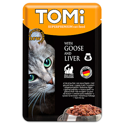 Влажный корм для котов TOMi Superpremium Goose Liver гусь печень