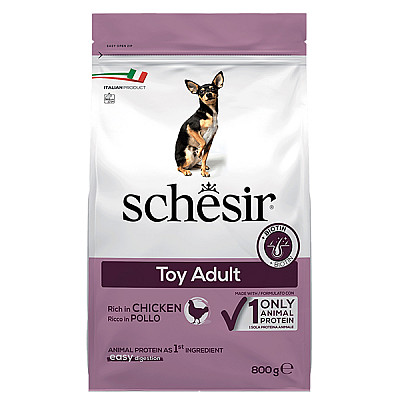 Schesir Dog Toy Adult ШЕЗИР ДОРОСЛИЙ ТІЙ КУРИЦЯ сухий монопротеїновий корм для собак міні порід