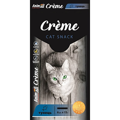 Лакомство AnimAll Сrème для кошек, со вкусом тунец