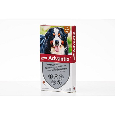 Advantix (Адвантікс) by Bayer Animal - Краплі від бліх і кліщів для собак вага від 40 до 60 кг