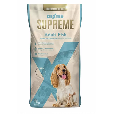 Сухий повнораційний корм для дорослих собак Dexter (Декстер) Supreme Dog Adult Fish з рибою