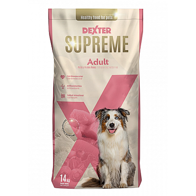 Сухий повнораційний корм для дорослих собак Dexter (Декстер) Supreme Dog Adult Fish з куркою